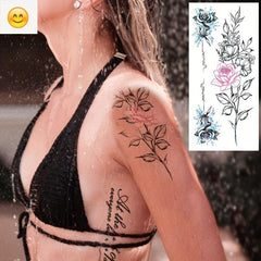 Waterproof Amy Ink Flower Tattoo Sticker Arm Tattoo