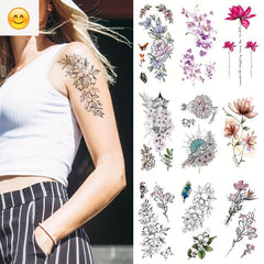 Waterproof Amy Ink Flower Tattoo Sticker Arm Tattoo