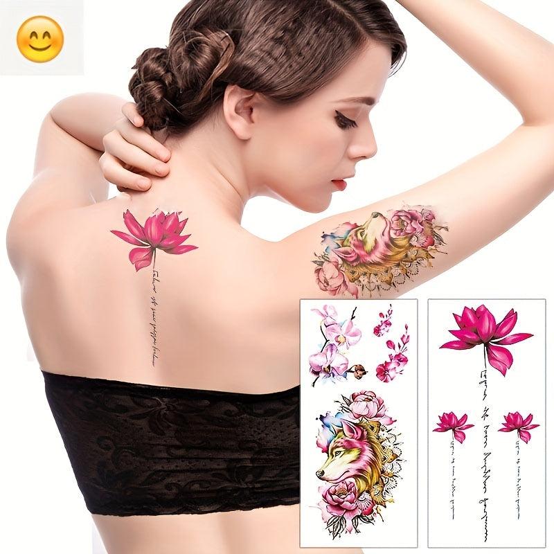 Waterproof Amy Ink Flower Tattoo Sticker Arm Tattoo