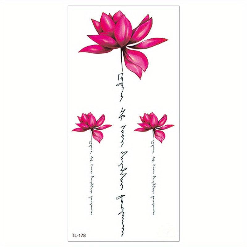Waterproof Amy Ink Flower Tattoo Sticker Arm Tattoo