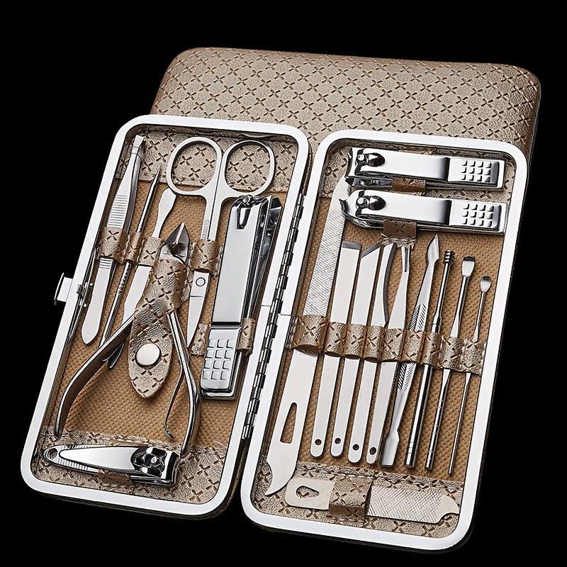 Professional Manicure & Pedicure Set Nail Clipper Cutter Files for Home & Travel