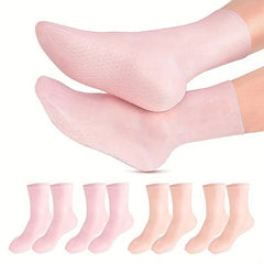 Moisturizing Silicone Gel Heel Socks Anti Slip Spa Aloe Socks