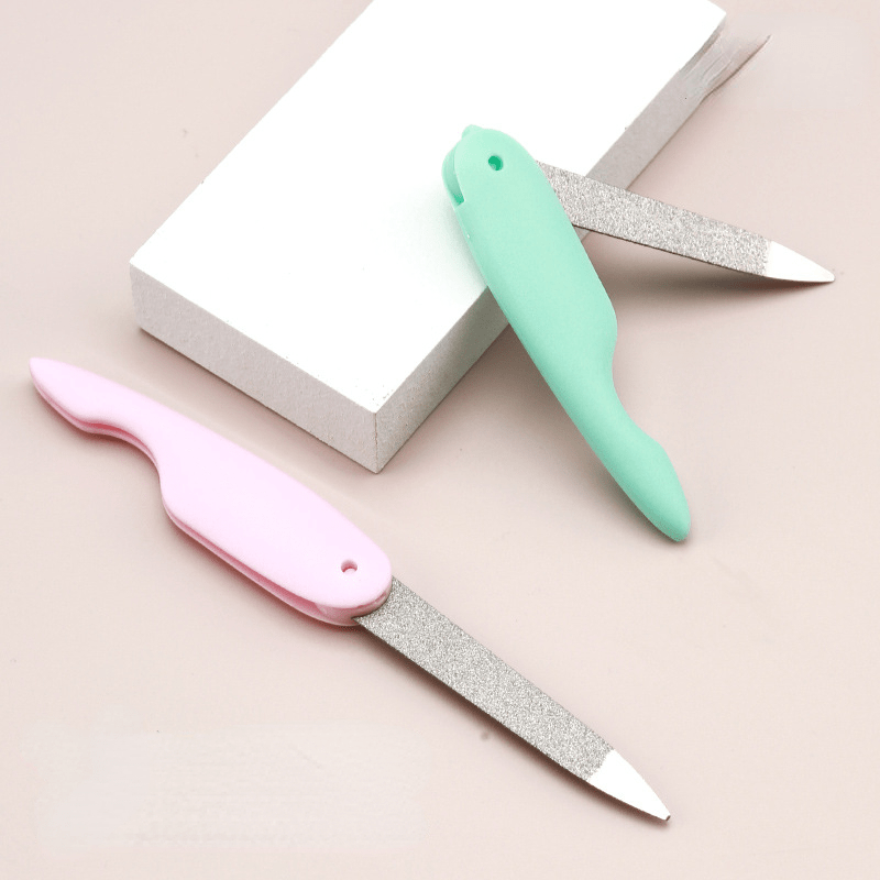 Stainless Steel Folding Nail File Double Sided Professional Tool