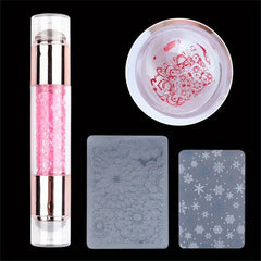 Silicone Nail Art Stamper for French Manicure DIY Nail Decor