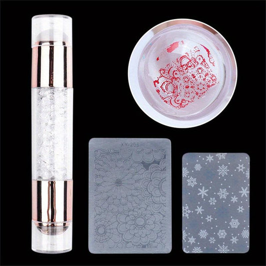 Silicone Nail Art Stamper for French Manicure DIY Nail Decor