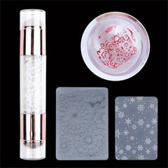 Silicone Nail Art Stamper for French Manicure DIY Nail Decor