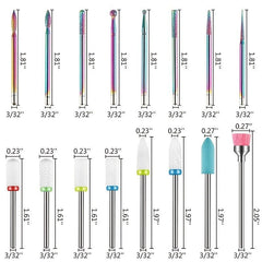 19Pcs Nail Art Set w/ Dead Skin Remover Tool Nail Machine Accessories