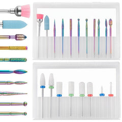 19Pcs Nail Art Set w/ Dead Skin Remover Tool Nail Machine Accessories
