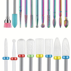 19Pcs Nail Art Set w/ Dead Skin Remover Tool Nail Machine Accessories