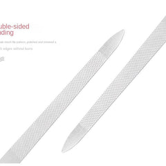 Stainless Steel Nail File Double Sided Buffer Manicure Nail Art Curved Tip