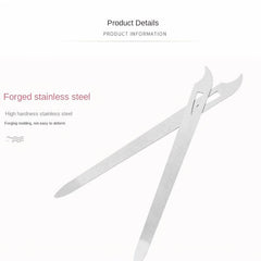 Stainless Steel Nail File Double Sided Buffer Manicure Nail Art Curved Tip