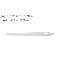 Stainless Steel Nail File Double Sided Buffer Manicure Nail Art Curved Tip