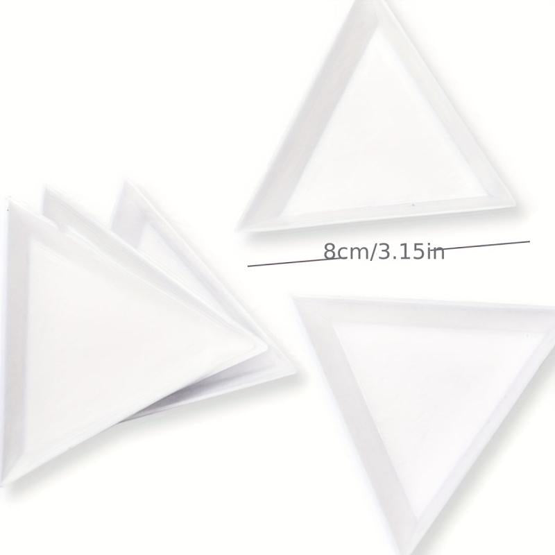 5 Pcs Nail Arts Spots Drill Tool Triangle Plate Jewelry Box