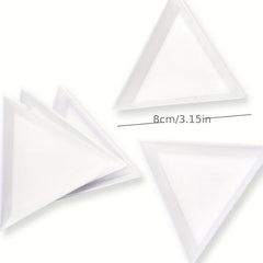 5 Pcs Nail Arts Spots Drill Tool Triangle Plate Jewelry Box