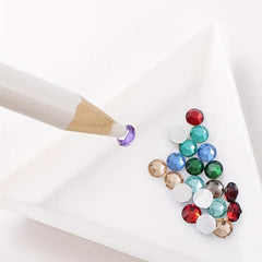 5 Pcs Nail Arts Spots Drill Tool Triangle Plate Jewelry Box