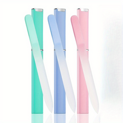 3 Pcs Glass Nail File Fingernail Files For Natural Nail Professional Manicure