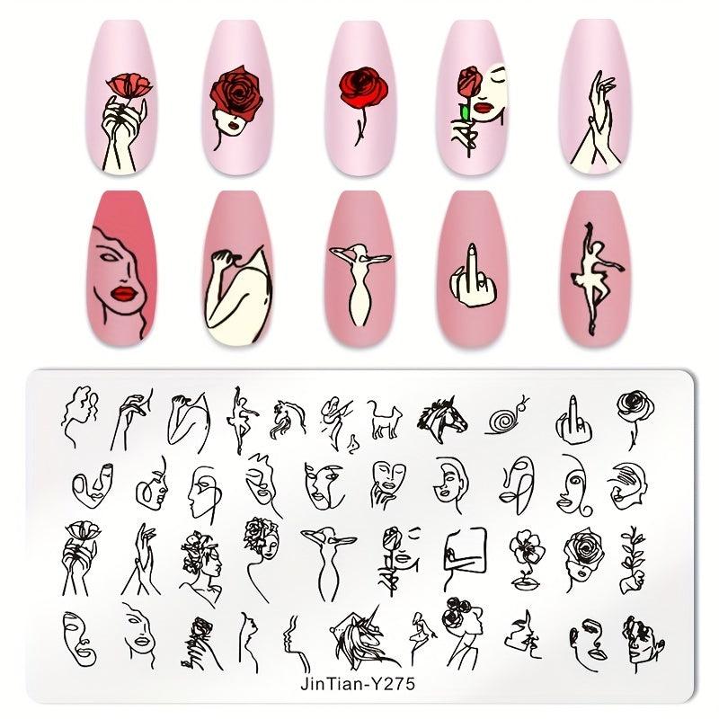 Stainless Steel Nail Stamping Plates Image Stamp Template Nail Art Decoration