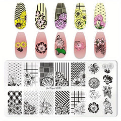 Unicorn Flower Animal Nail Art Stamping Plates Set of 12