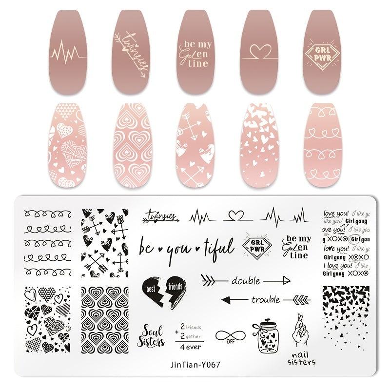Unicorn Flower Animal Nail Art Stamping Plates Set of 12