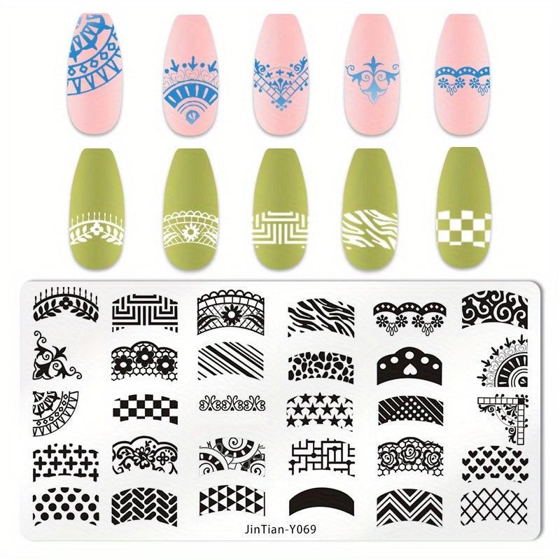 Unicorn Flower Animal Nail Art Stamping Plates Set of 12