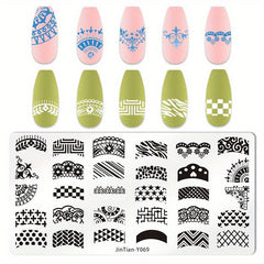 Unicorn Flower Animal Nail Art Stamping Plates Set of 12