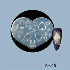 Heart Strawberry Cat Flower Cookie Silicone Nail Decoration Mold