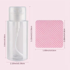300 Pink Lint Nail Wipes Absorbent Soft Non Woven with Pump Dispenser