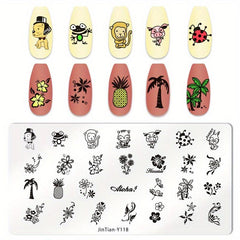 Stainless Steel Nail Stamping Plates Image Stamp Template Nail Art Decoration
