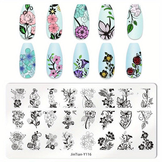 Stainless Steel Nail Stamping Plates Image Stamp Template Nail Art Decoration