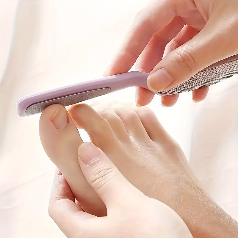 Portable Foot File with Brush for Smooth Feet - Callus Remover Dead Skin Scraper