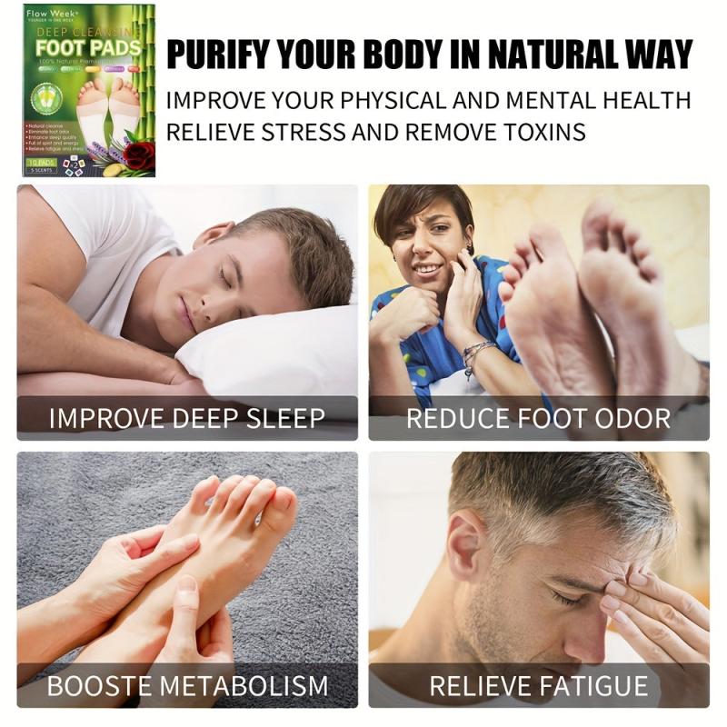 Deep Cleansing Foot Pads with Bamboo Vinegar & Ginger Powder for Foot Care