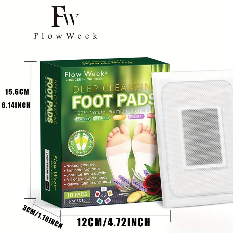 Deep Cleansing Foot Pads with Bamboo Vinegar & Ginger Powder for Foot Care