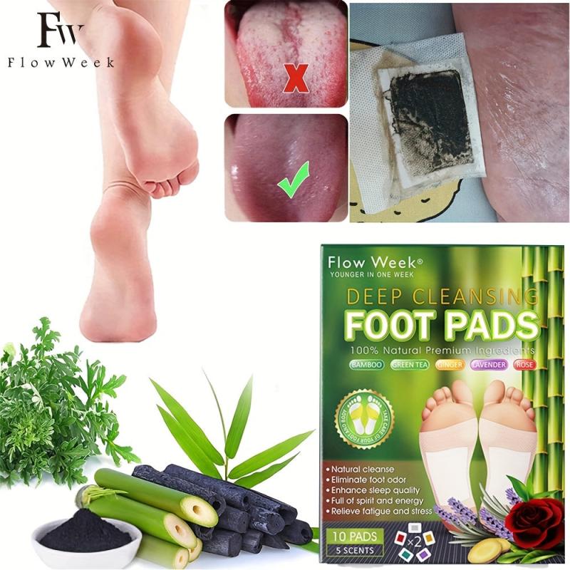 Deep Cleansing Foot Pads with Bamboo Vinegar & Ginger Powder for Foot Care