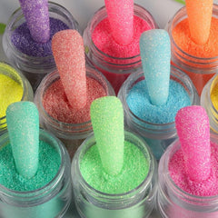 Neon Glitter Sugar Sand Nail Pigment Powder