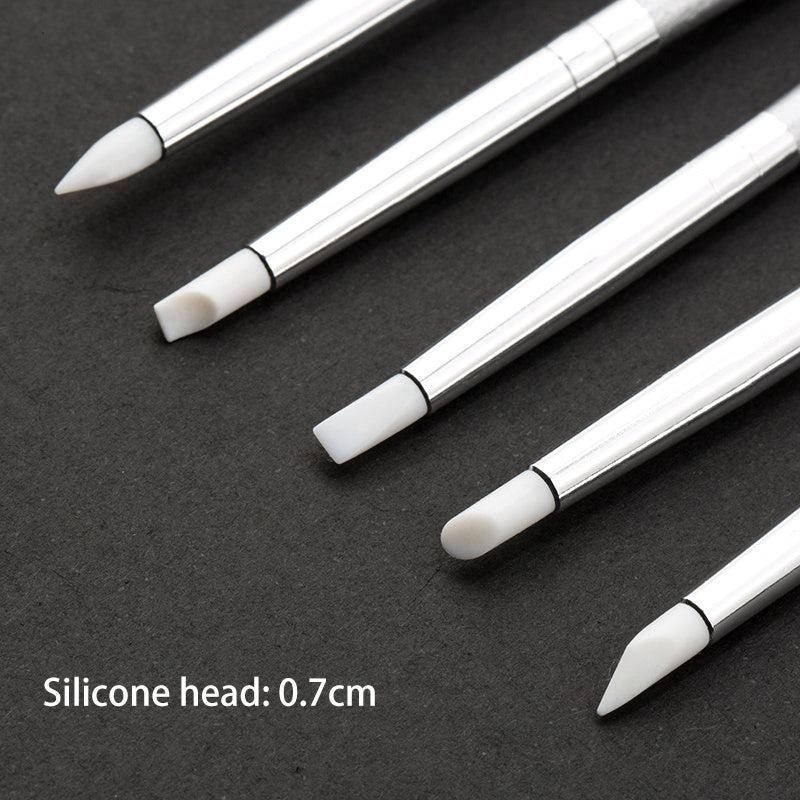 5pcs Silicone Nail Brushes Set for Manicure and Sculpting