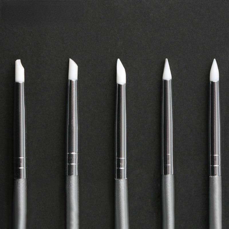 5pcs Silicone Nail Brushes Set for Manicure and Sculpting