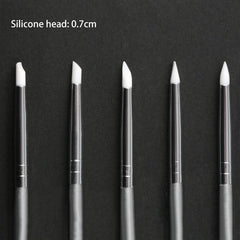 5pcs Silicone Nail Brushes Set for Manicure and Sculpting