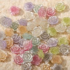 50pcs 3D Camellia Rose Nail Art Charms Flower Nail Art Accessories