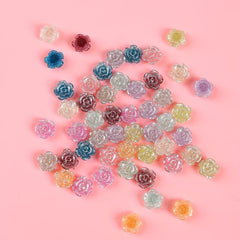 50pcs 3D Camellia Rose Nail Art Charms Flower Nail Art Accessories
