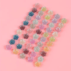 50pcs 3D Camellia Rose Nail Art Charms Flower Nail Art Accessories
