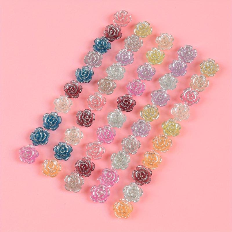 50pcs 3D Camellia Rose Nail Art Charms Flower Nail Art Accessories