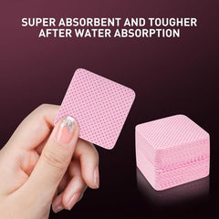 Pink Nail Wipes with Pump Dispenser for Extensions and Polish Removal