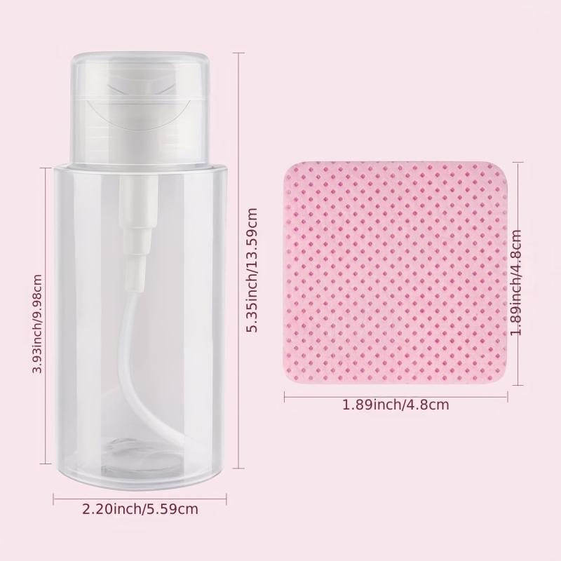 Pink Nail Wipes with Pump Dispenser for Extensions and Polish Removal
