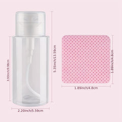 Pink Nail Wipes with Pump Dispenser for Extensions and Polish Removal