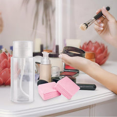 Pink Nail Wipes with Pump Dispenser for Extensions and Polish Removal