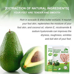 5 Pairs Shea Butter & Avocado Foot Mask with Niacinamide