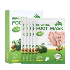 5 Pairs Shea Butter & Avocado Foot Mask with Niacinamide