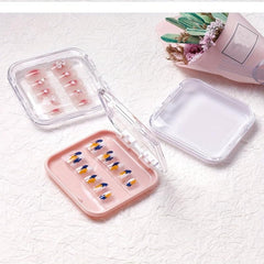 Nail Art Storage Box Square Flip Tool Box