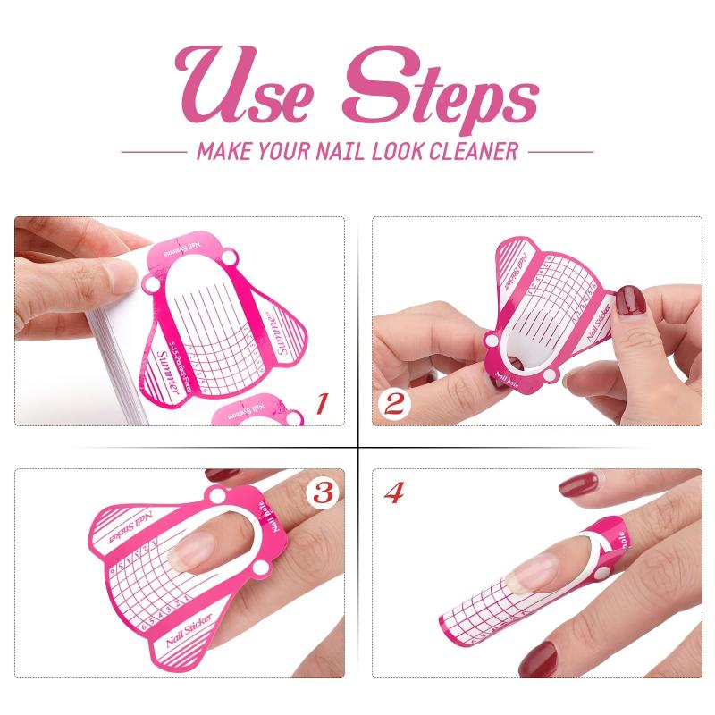 100PCS Nail Forms Acrylic Nail Forms For Nail Extension Tips Long