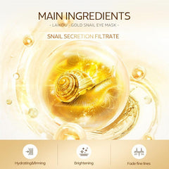 50 PCS Snail Essence Gel Eye Mask Smoothing Fine Lines Puffiness Dark Circles